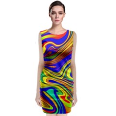 Contemporary Art Fluid Background Classic Sleeveless Midi Dress by GardenOfOphir