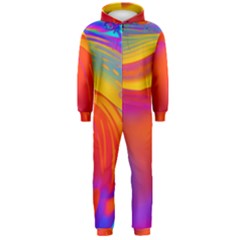 Liquid Art Pattern Hooded Jumpsuit (men) by GardenOfOphir