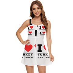 I Love Turkey Sandwich Ruffle Edge Bra Cup Chiffon Mini Dress by ilovewhateva