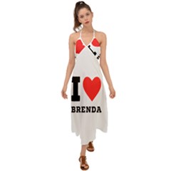 I Love Brenda Halter Tie Back Dress  by ilovewhateva