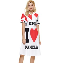 I Love Pamela Button Top Knee Length Dress by ilovewhateva