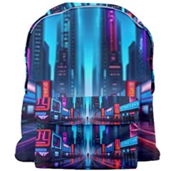 City People Cyberpunk Giant Full Print Backpack by Jancukart