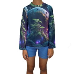 Fantasypeople Mysticism Composing Kids  Long Sleeve Swimwear by Jancukart