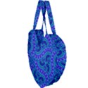 Background Pattern Geometric Giant Heart Shaped Tote View3