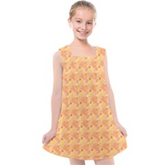 Peach Leafs Kids  Cross Back Dress by Sparkle