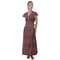 Pattern 22 Flutter Sleeve Maxi Dress by GardenOfOphir