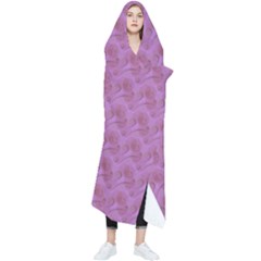 Violet Flowers Wearable Blanket by Sparkle