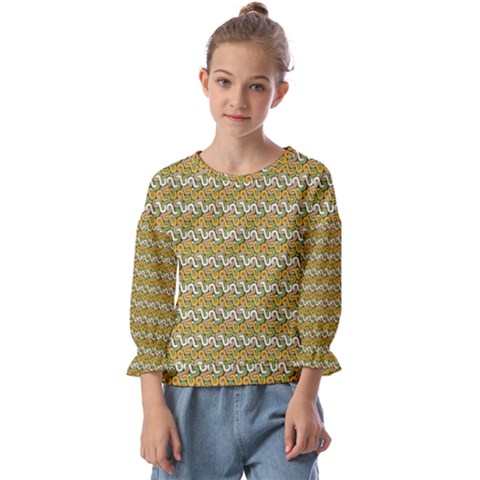 Pattern Kids  Cuff Sleeve Top by Sparkle