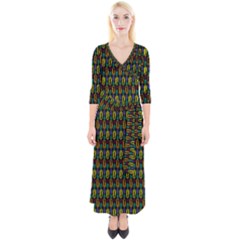 Pattern 61 Quarter Sleeve Wrap Maxi Dress by GardenOfOphir