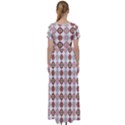 Trendy Pattern High Waist Short Sleeve Maxi Dress View2