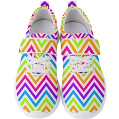 Bright Chevron Men s Velcro Strap Shoes by GardenOfOphir