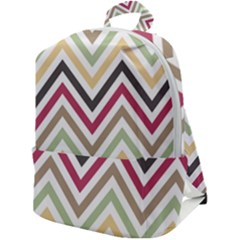 Colorful Chevron Zip Up Backpack by GardenOfOphir