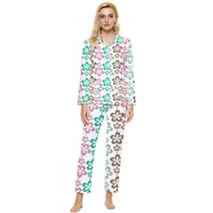 Pattern 105 Womens  Long Sleeve Velvet Pocket Pajamas Set by GardenOfOphir