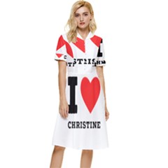 I Love Christine Button Top Knee Length Dress by ilovewhateva