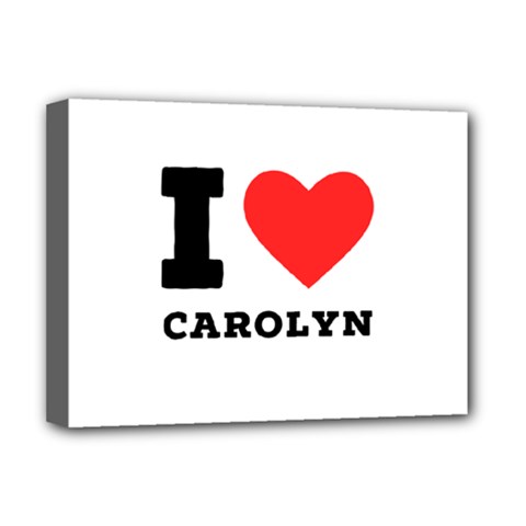 I Love Carolyn Deluxe Canvas 16  X 12  (stretched)  by ilovewhateva