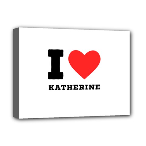 I Love Katherine Deluxe Canvas 16  X 12  (stretched)  by ilovewhateva