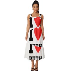 I Love Ruth Square Neckline Tiered Midi Dress by ilovewhateva