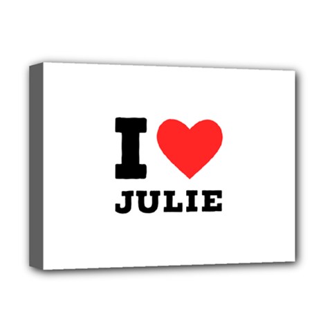 I Love Julie Deluxe Canvas 16  X 12  (stretched)  by ilovewhateva