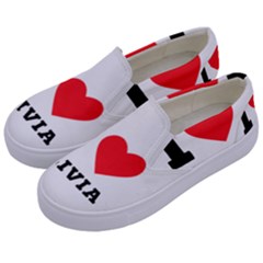 I Love Olivia Kids  Canvas Slip Ons by ilovewhateva