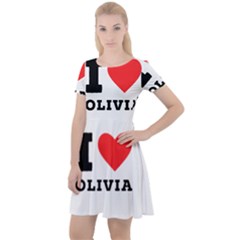 I Love Olivia Cap Sleeve Velour Dress  by ilovewhateva