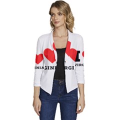 I Love Virginia Women s Casual 3/4 Sleeve Spring Jacket by ilovewhateva