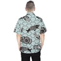 Fish Koi Ocean Sea Oriental Waves Men s Hawaii Shirt View2