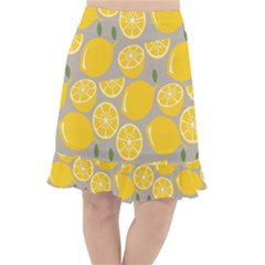 Lemon Background Lemon Wallpaper Fishtail Chiffon Skirt by Semog4