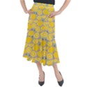 Lemon Background Lemon Wallpaper Midi Mermaid Skirt View1