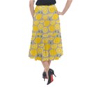 Lemon Background Lemon Wallpaper Midi Mermaid Skirt View2