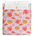 Pumpkin Tea Cup Pie Dessert Duvet Cover Double Side (Queen Size) View1