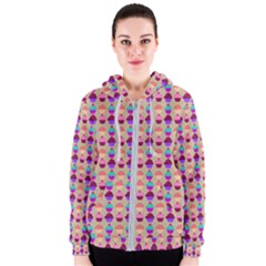 Pattern 208 Women s Zipper Hoodie by GardenOfOphir