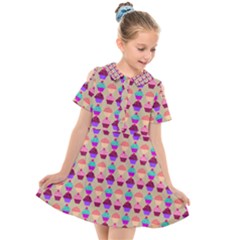 Pattern 208 Kids  Short Sleeve Shirt Dress by GardenOfOphir