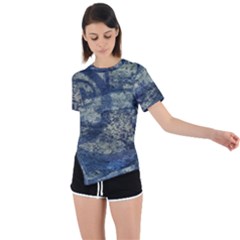 Elemental Beauty Abstract Print Asymmetrical Short Sleeve Sports Tee by dflcprintsclothing