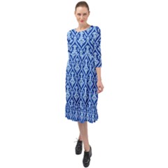 Pattern 244 Ruffle End Midi Chiffon Dress by GardenOfOphir