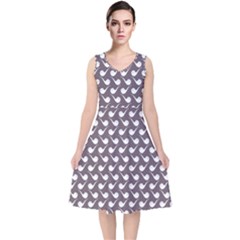 Pattern 282 V-neck Midi Sleeveless Dress  by GardenOfOphir