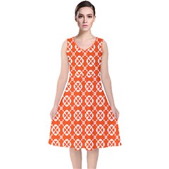 Pattern 293 V-neck Midi Sleeveless Dress  by GardenOfOphir