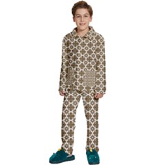 Pattern 306 Kids  Long Sleeve Velvet Pajamas Set by GardenOfOphir