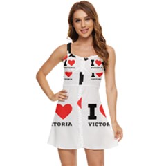 I Love Victoria Ruffle Edge Bra Cup Chiffon Mini Dress by ilovewhateva