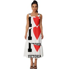 I Love Victoria Square Neckline Tiered Midi Dress by ilovewhateva