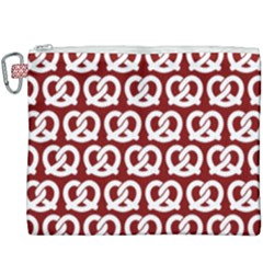 Red Pretzel Illustrations Pattern Canvas Cosmetic Bag (xxxl) by GardenOfOphir