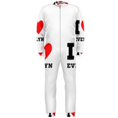 I Love Evelyn Onepiece Jumpsuit (men) by ilovewhateva