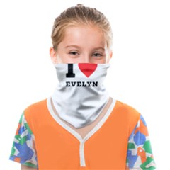 I Love Evelyn Face Covering Bandana (kids) by ilovewhateva