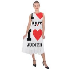 I Love Judith Midi Tie-back Chiffon Dress by ilovewhateva