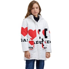 I Love Megan Kid s Hooded Longline Puffer Jacket by ilovewhateva