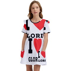 I Love Gloria  Kids  Frilly Sleeves Pocket Dress by ilovewhateva