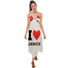 I Love Janice Halter Tie Back Dress  by ilovewhateva