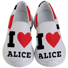 I Love Alice Kids Lightweight Slip Ons by ilovewhateva