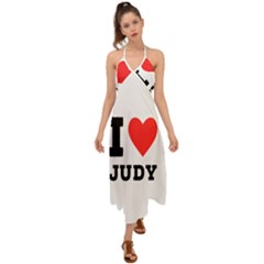 I Love Judy Halter Tie Back Dress  by ilovewhateva