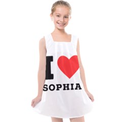 I Love Sophia Kids  Cross Back Dress by ilovewhateva