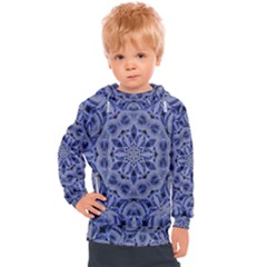 Mandala Pattern Rosette Kaleidoscope Abstract Kids  Hooded Pullover by Jancukart